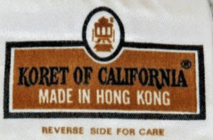 Koret of California label