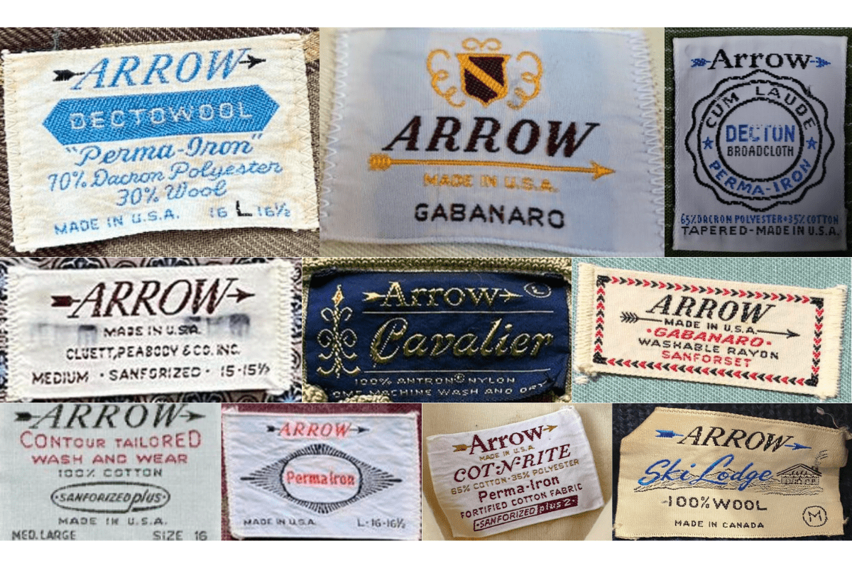 'Sanforized' Bold-Letter Tags label