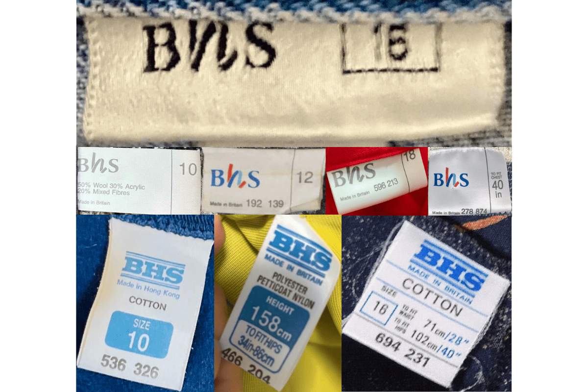 Serif BHS High-Street Tags label