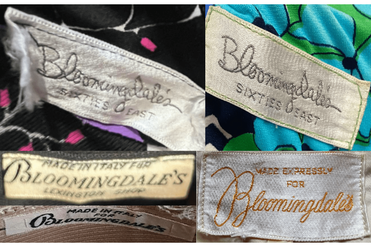 1960s vintage Bloomingdale’s tags label