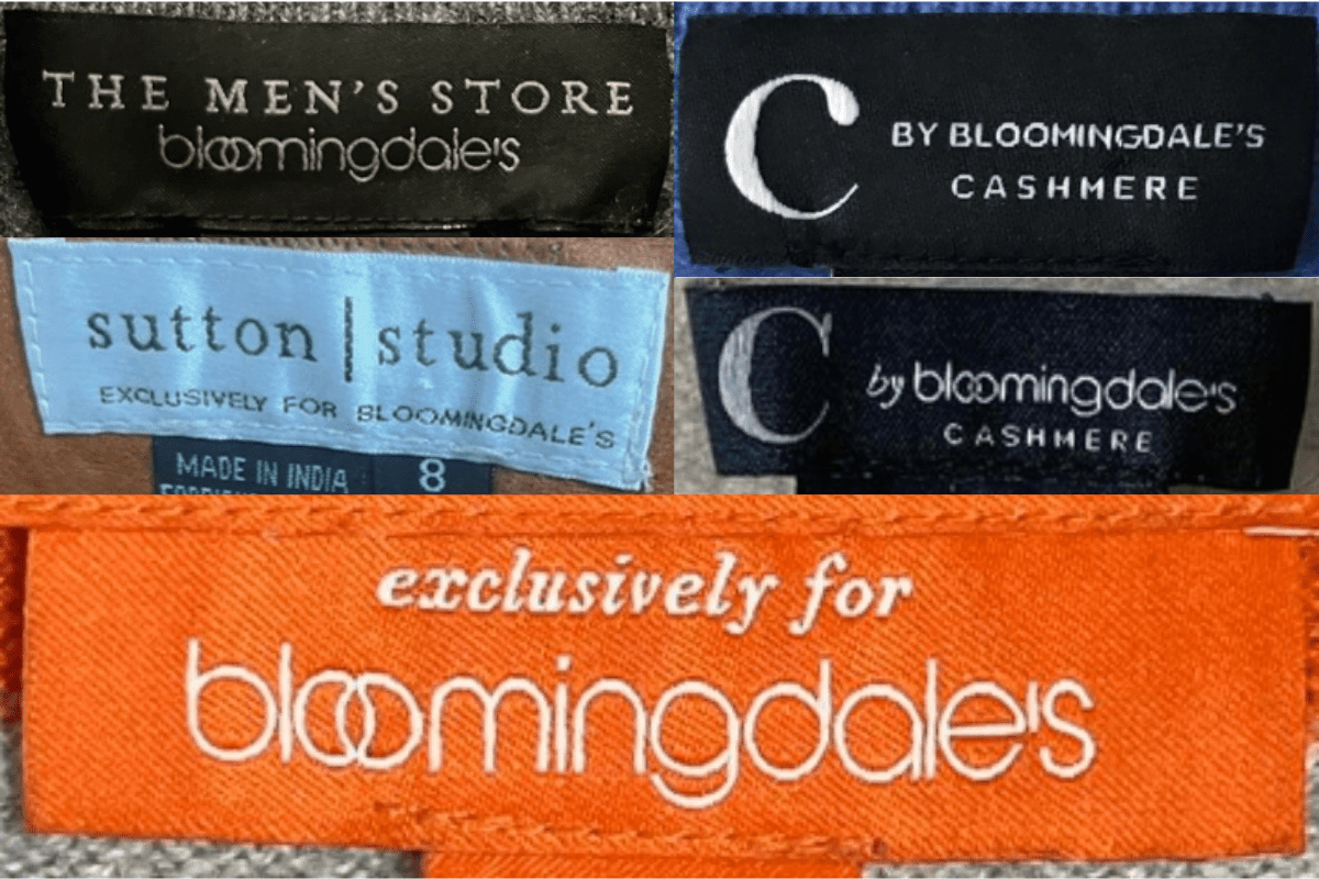 2000s vintage Bloomingdale’s tags label