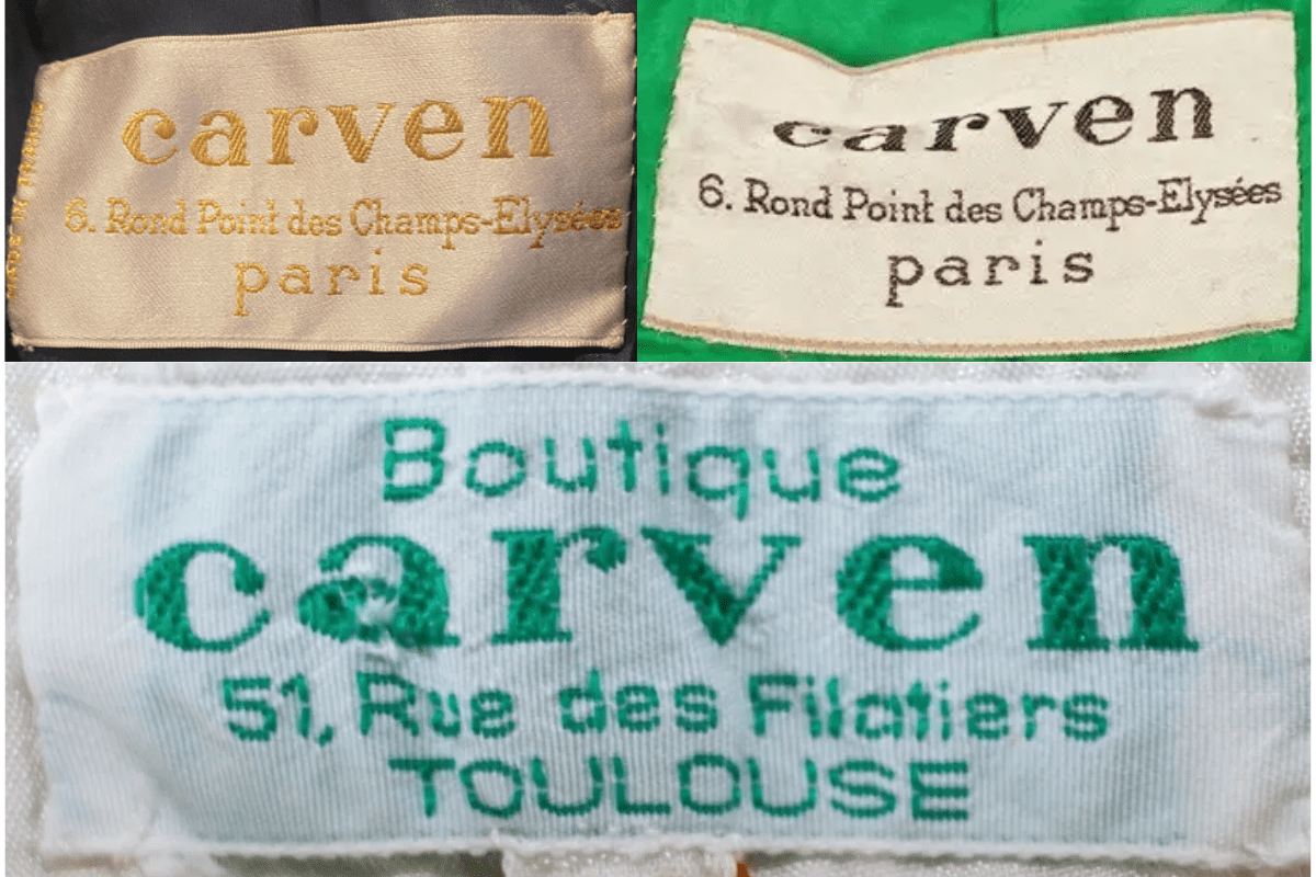 1960s Address Tags label