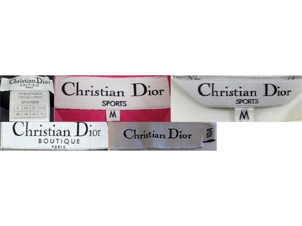 Dior Sports & Size Tabs label
