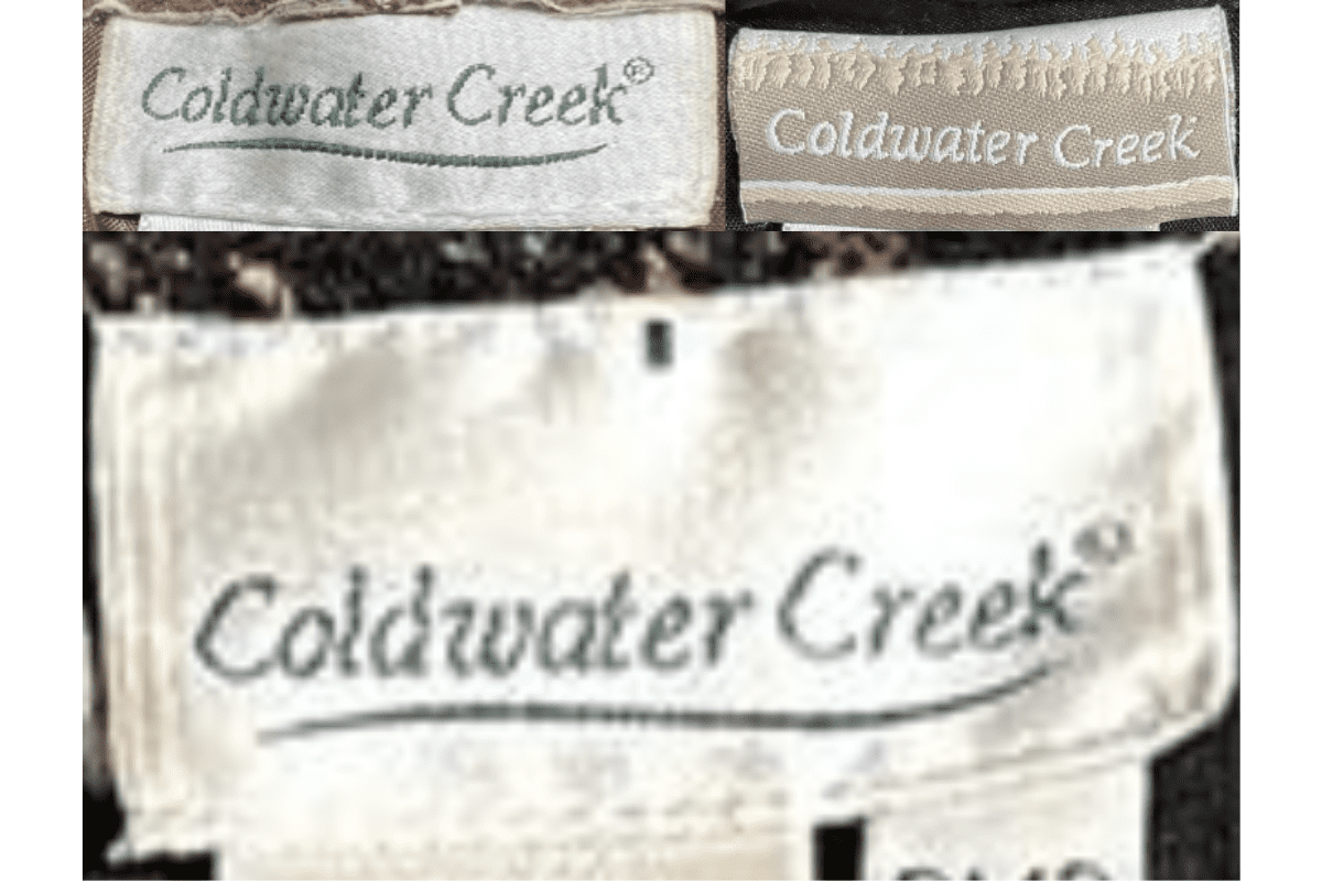 1990s Swoosh Underline Tags label