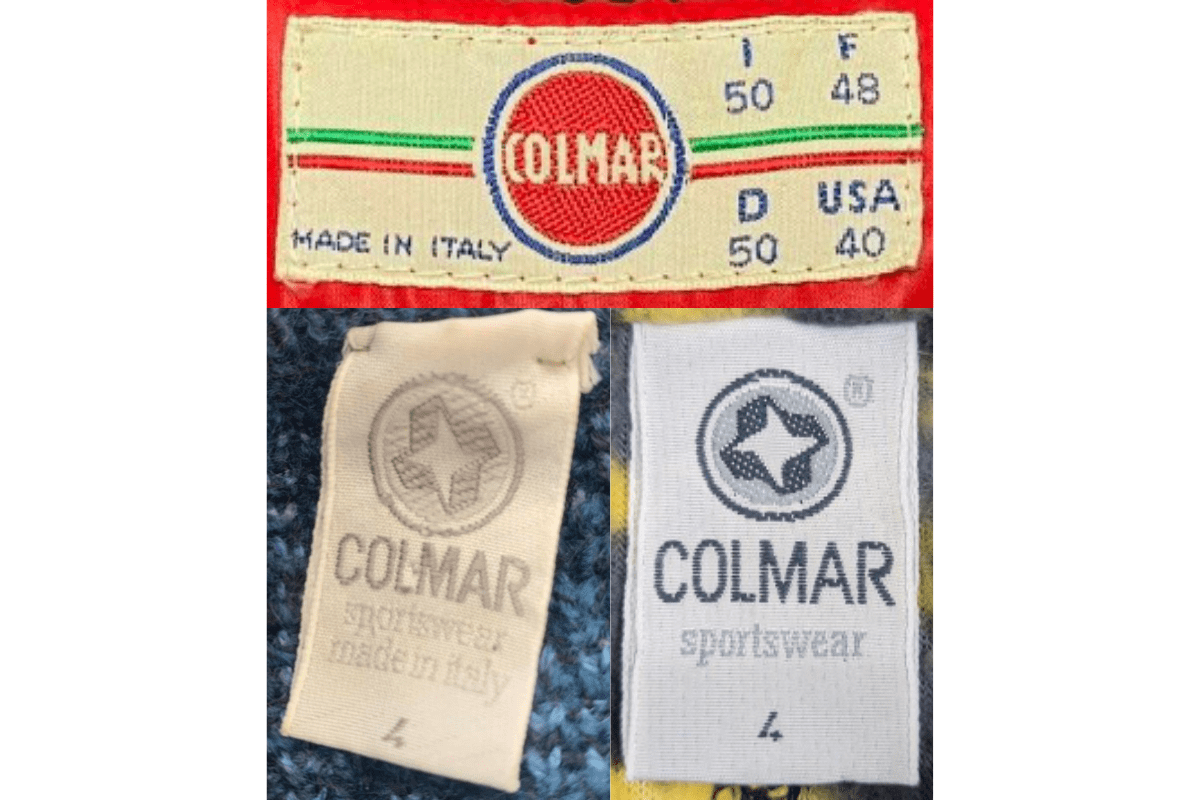 1980s Star Emblem Color Tags label