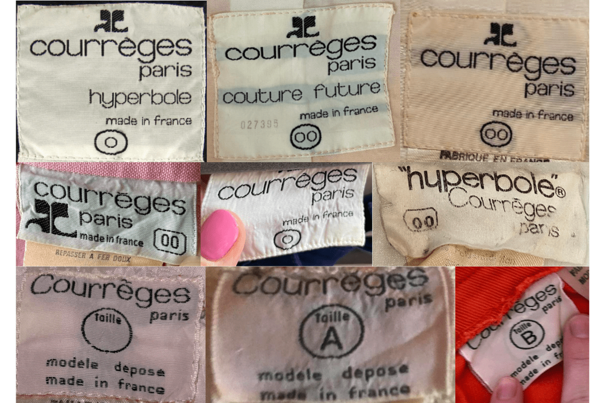 1970s Stylized Logo Tags label