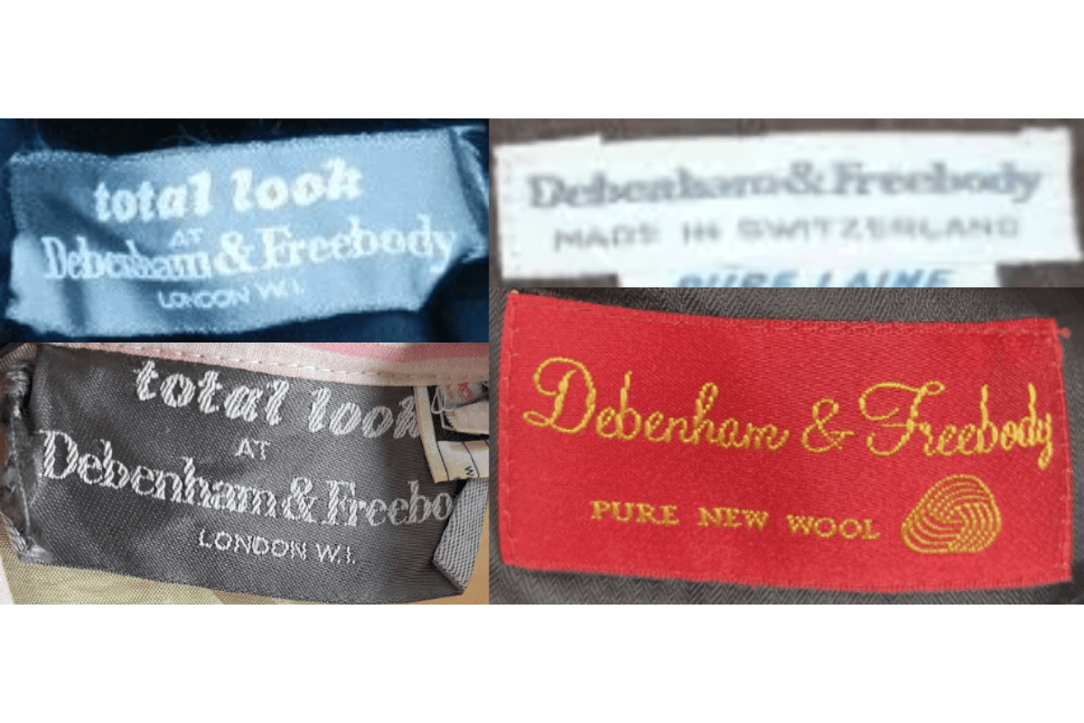 1970s Transition to Debenhams Tags label