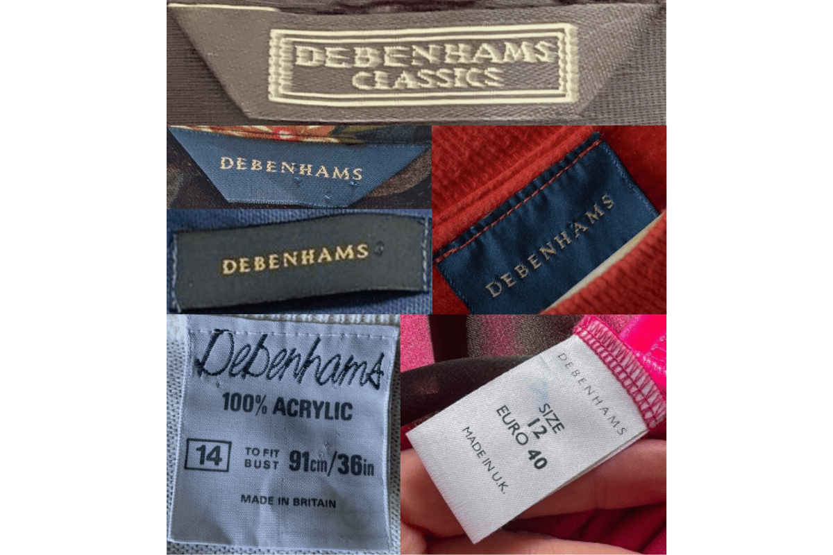 1990s Multi-Brand Tags label