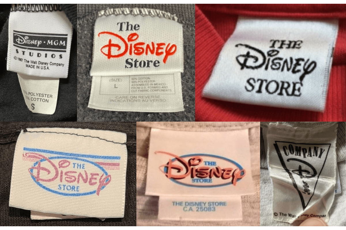 1990s Mickey Inc. Tags label