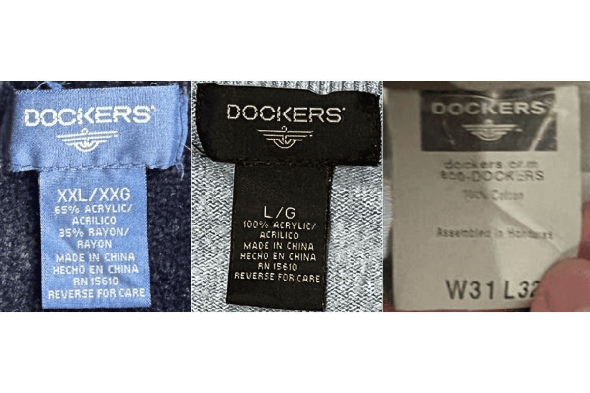 2000s Streamlined Vertical Tags label