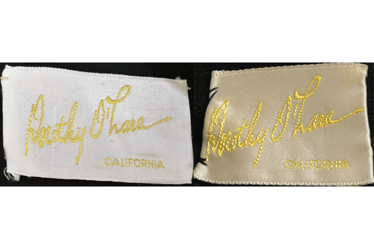 1950s Fashion Forecast Tags label