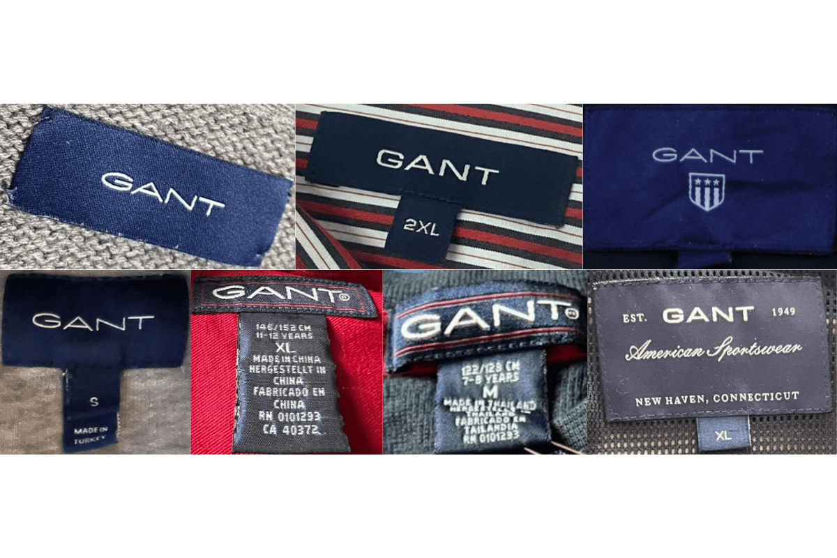 2010s vintage GANT tags label