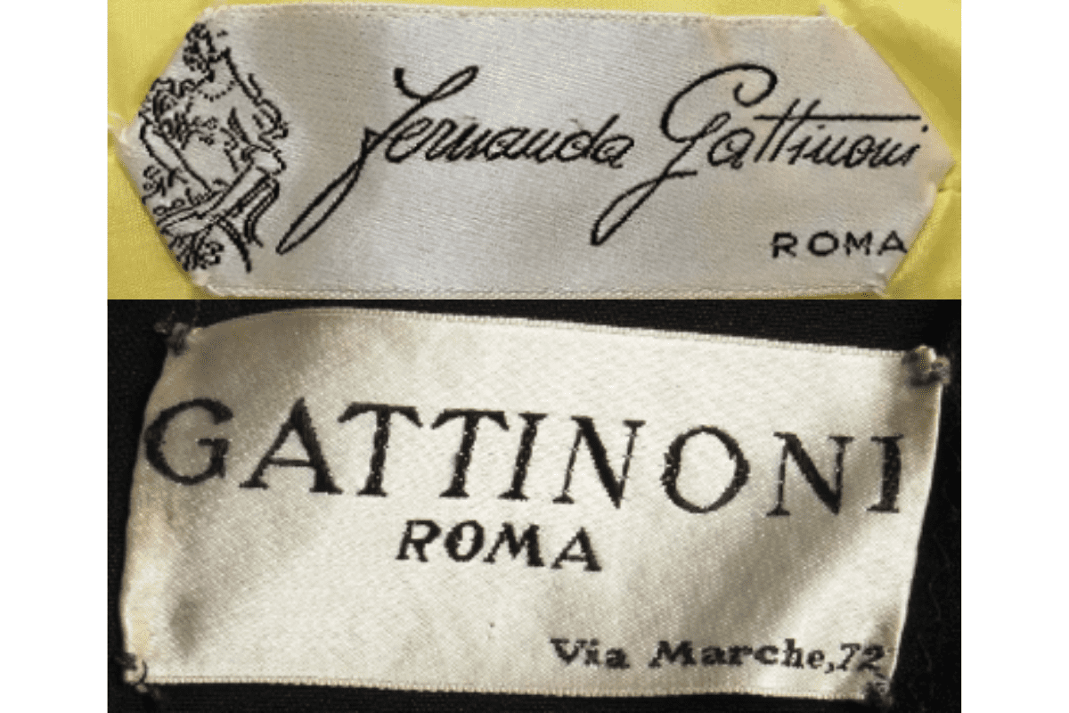 1960s Founding Couture Tags label