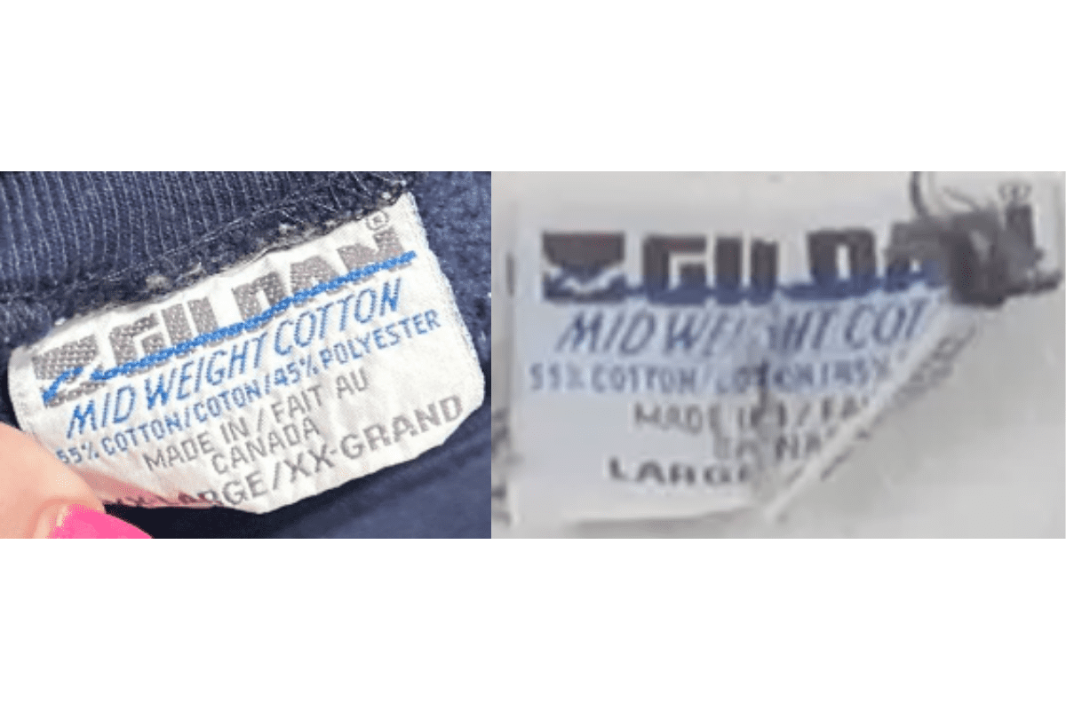 1980s–1996 Canadian Made Tags label