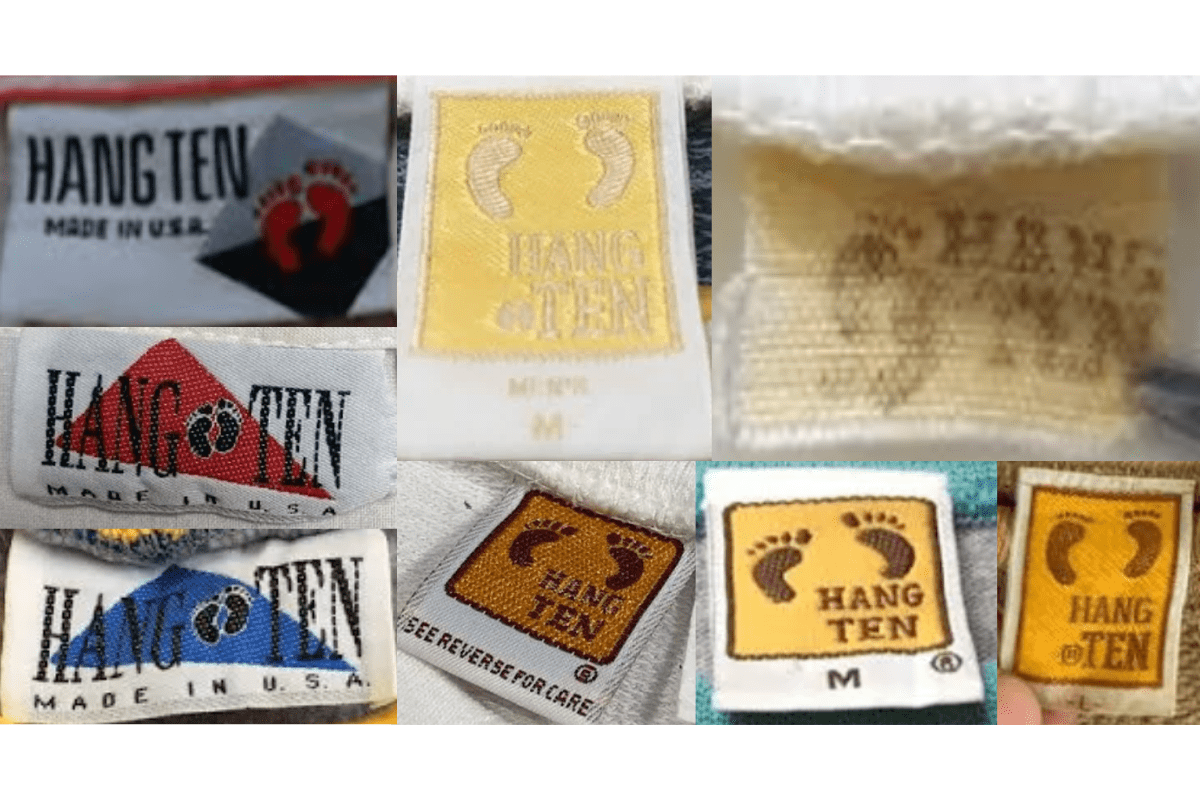 1980s vintage Hang Ten tags label