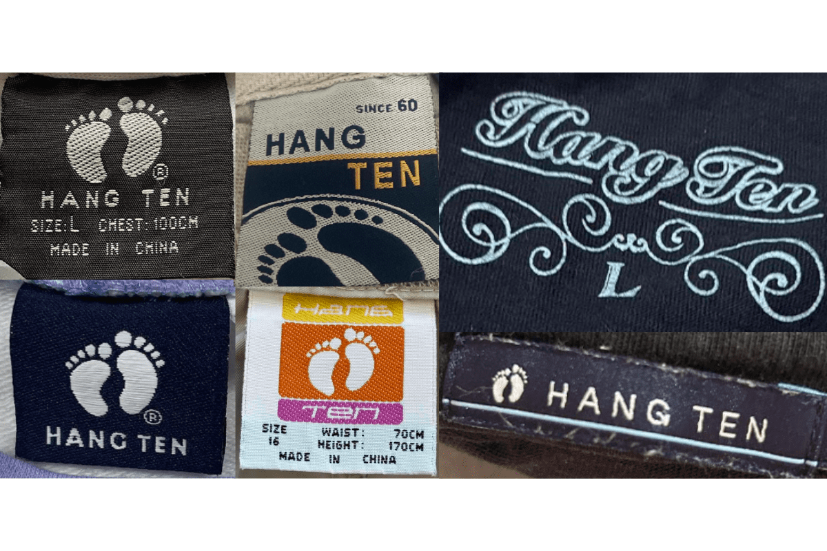 2000s vintage Hang Ten tags label