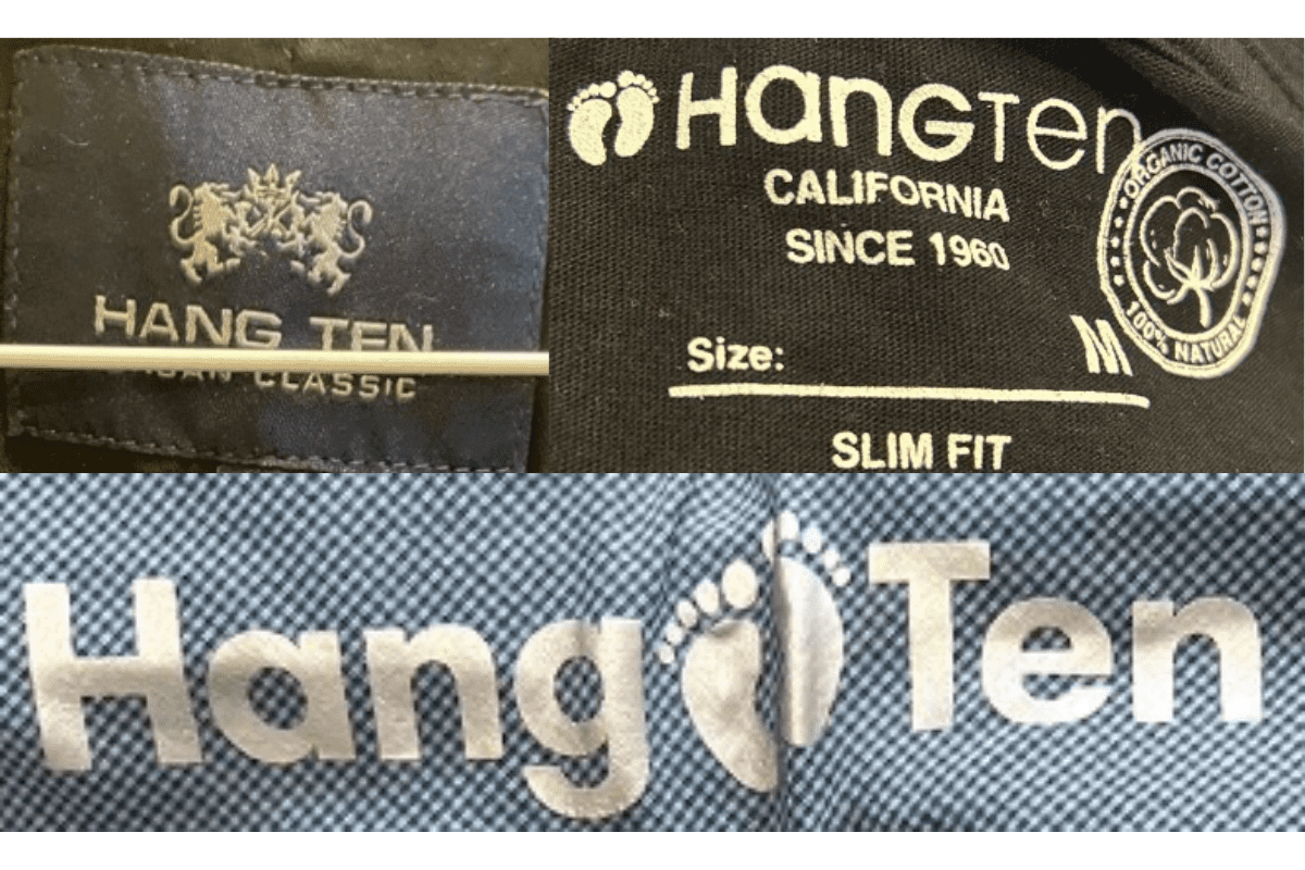 2010s vintage Hang Ten tags label
