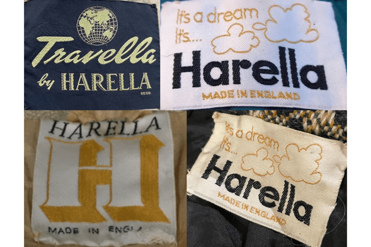 1950s vintage Harella tags label