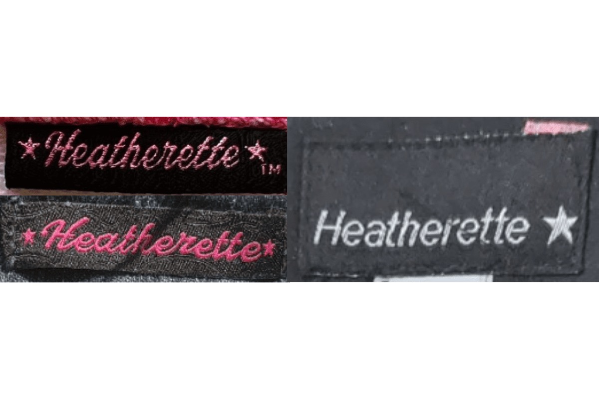 2000s vintage Heatherette tags label
