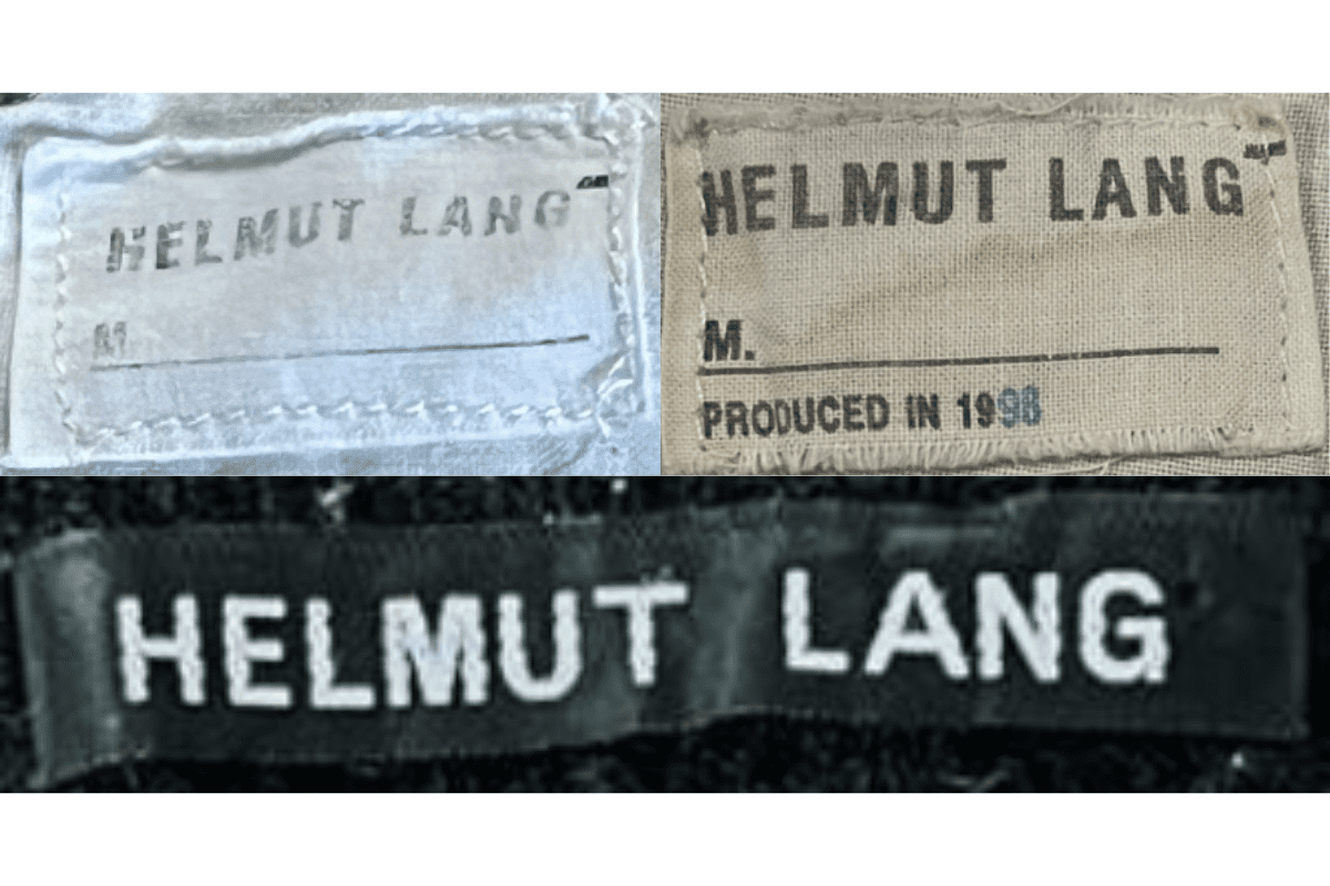Helmut Lang 1990s Winter Runway label
