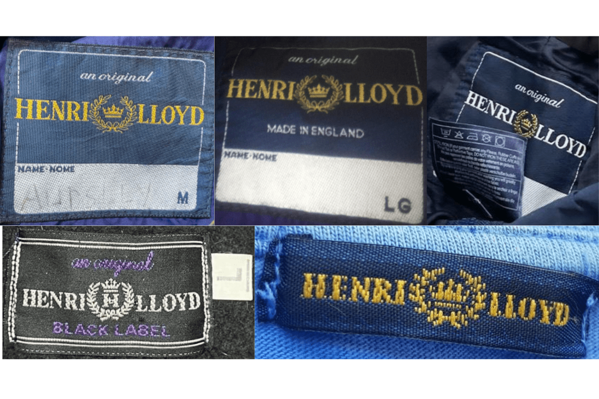1990s vintage Henri Lloyd tags label
