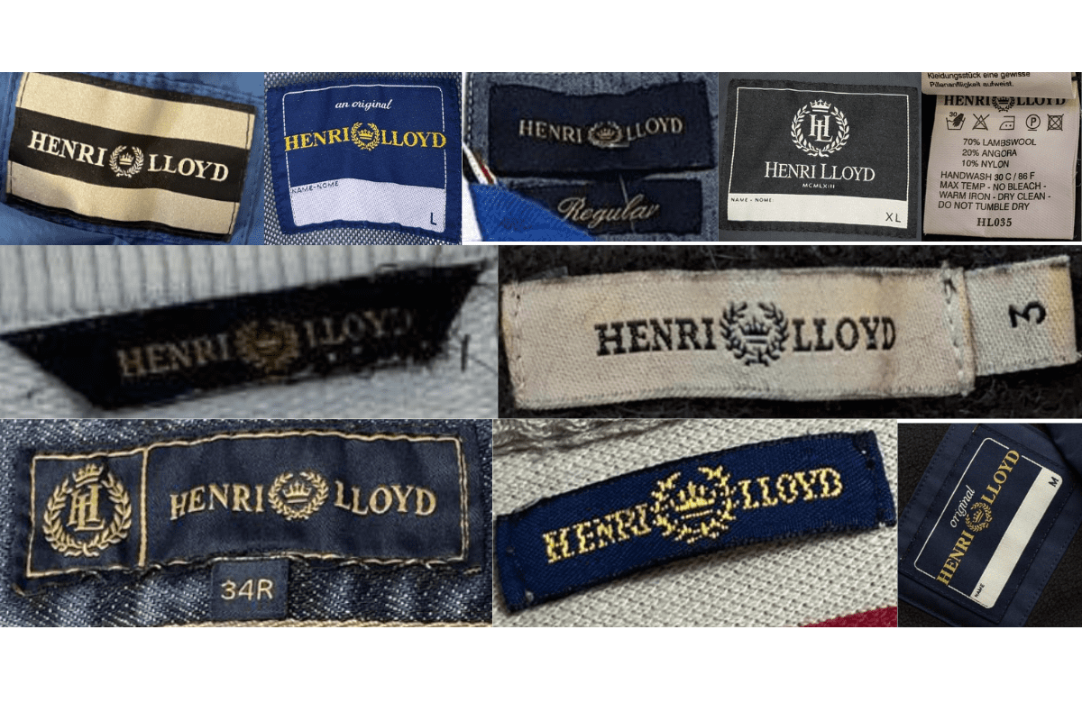 2000s vintage Henri Lloyd tags label