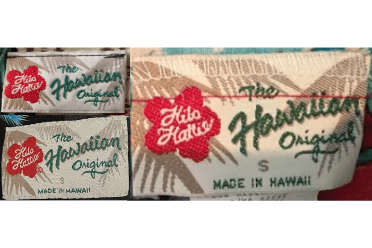 1990s vintage Hilo Hattie tags label