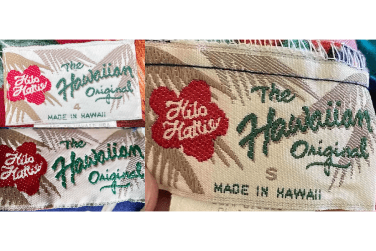 2000s vintage Hilo Hattie tags label