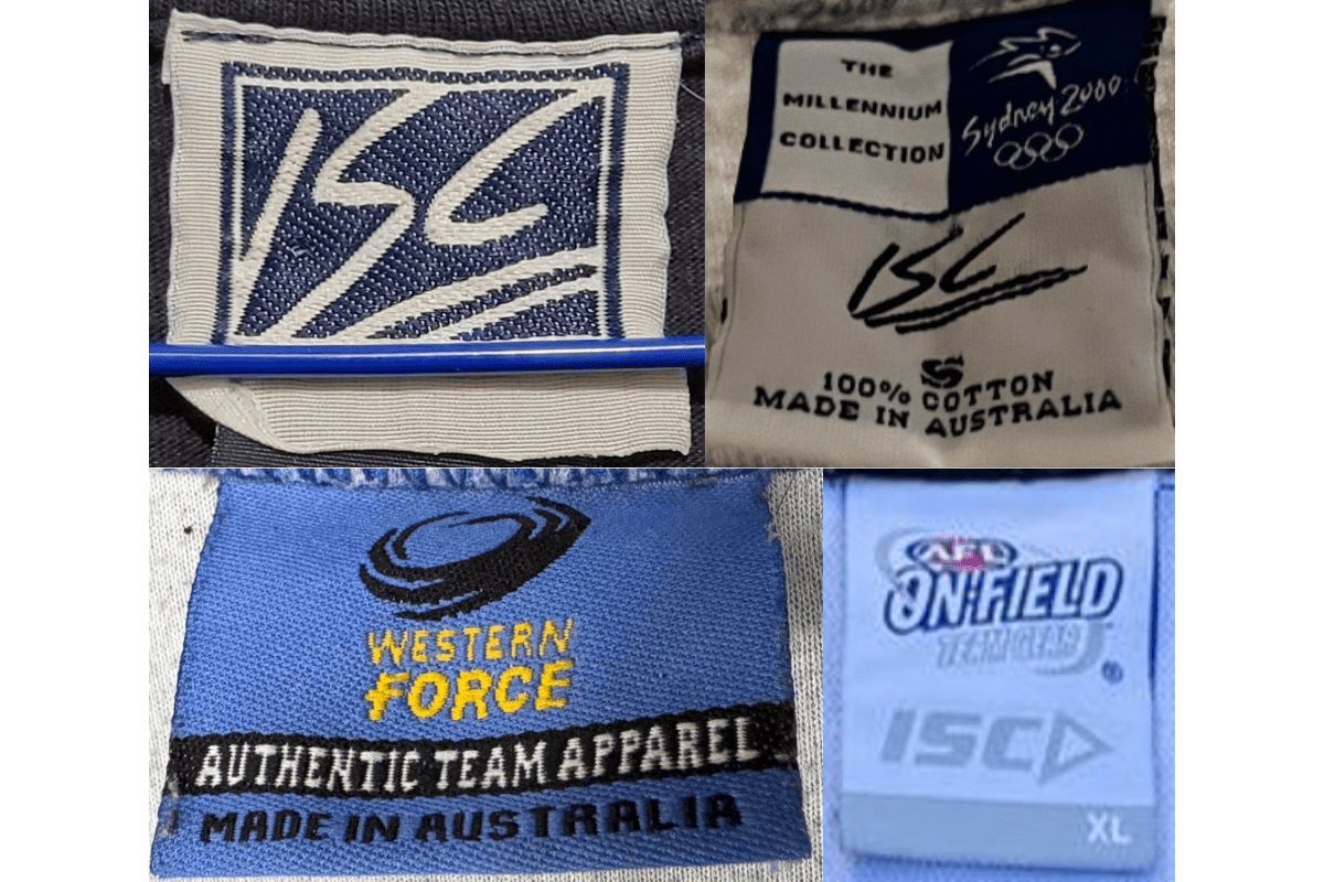 2000s vintage ISC tags label