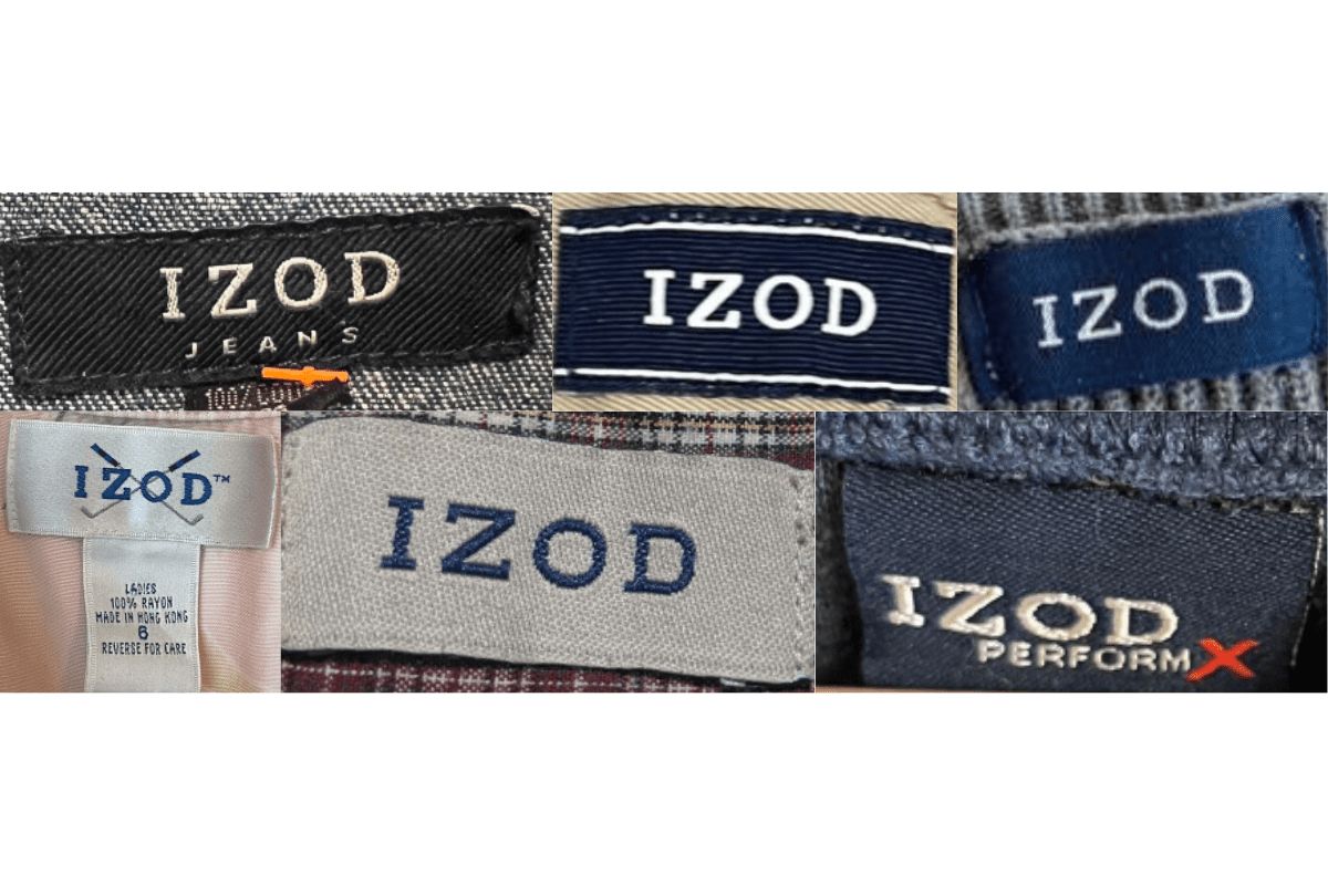 2000s vintage Izod tags label