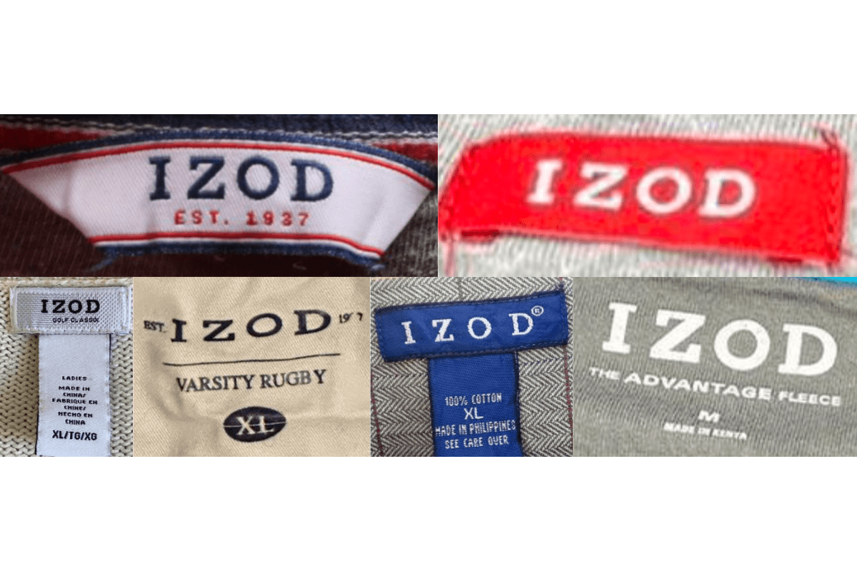 2010s vintage Izod tags label
