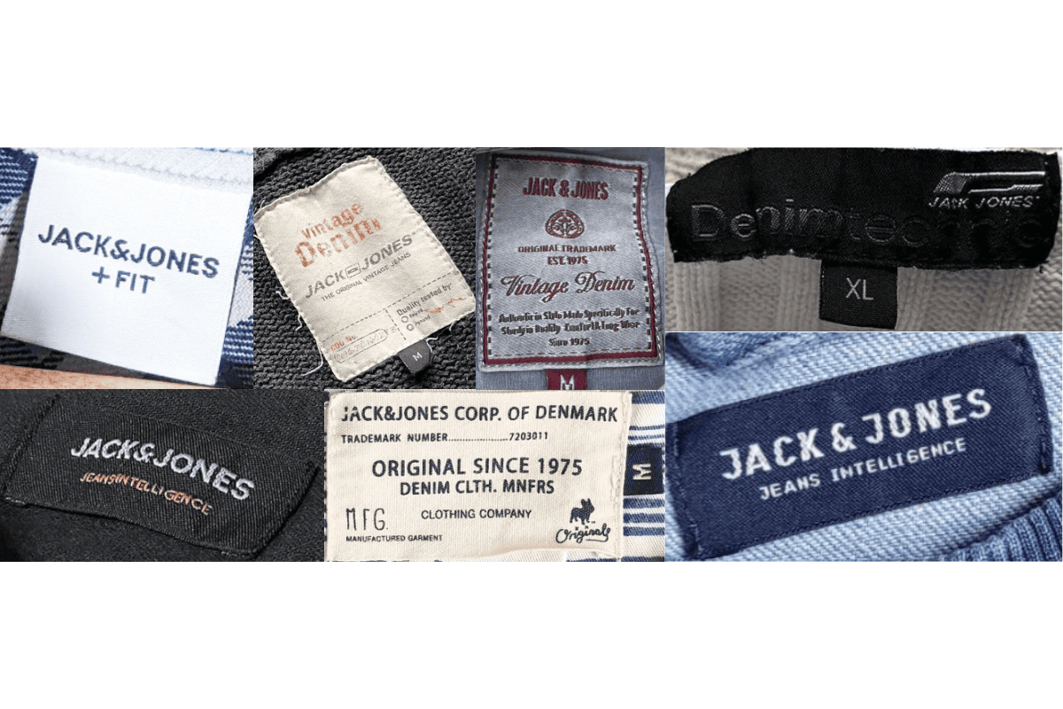 2000s vintage Jack & Jones tags label