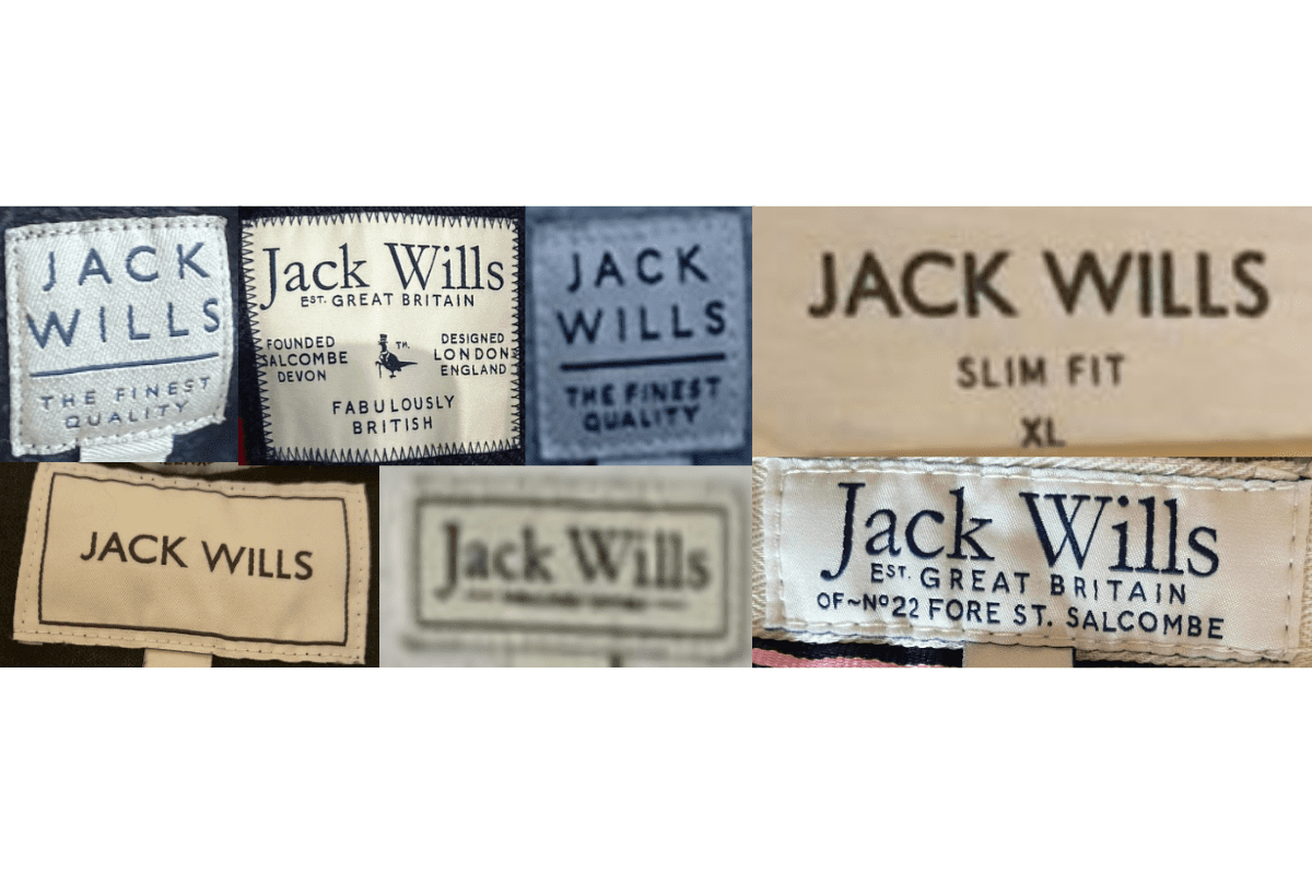 2010s vintage Jack Wills tags label