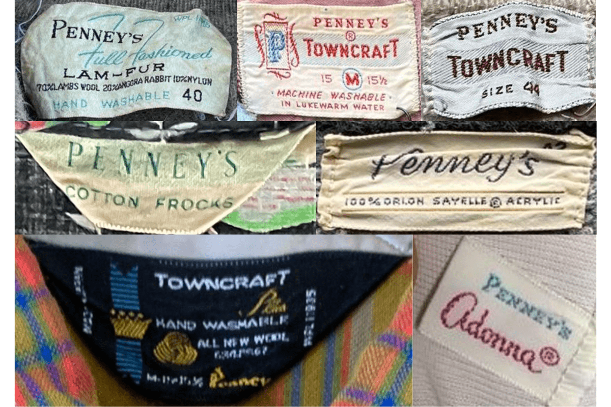 1950s vintage JCPenney tags label