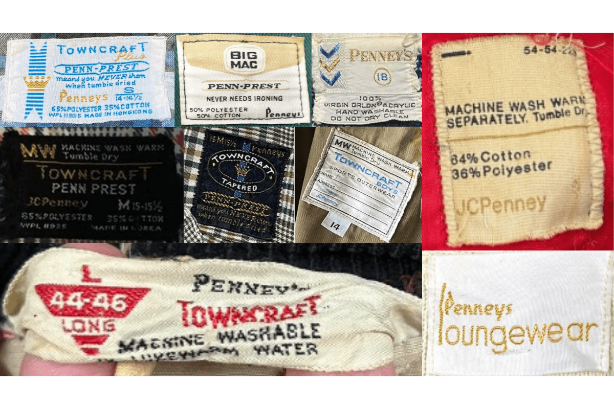 1960s vintage JCPenney tags label