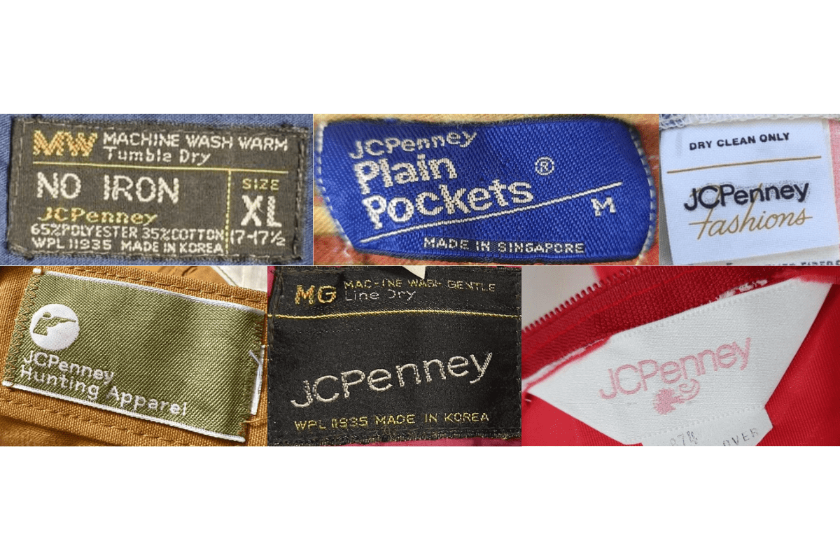 1980s vintage JCPenney tags label