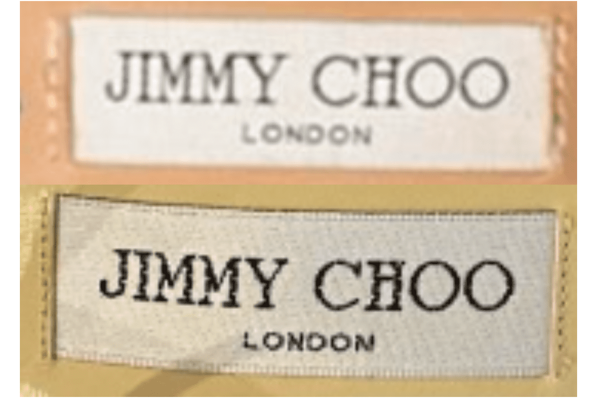 2010s vintage Jimmy Choo tags label