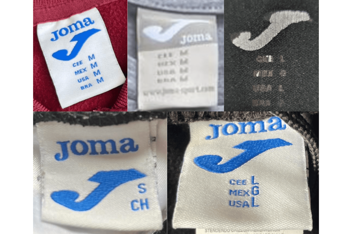 2010s vintage Joma tags label