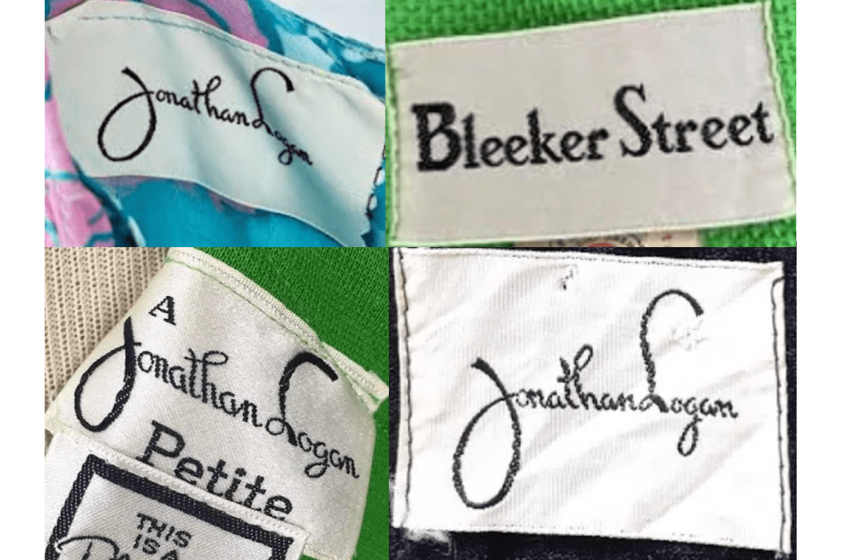 1960s vintage Jonathan Logan tags label