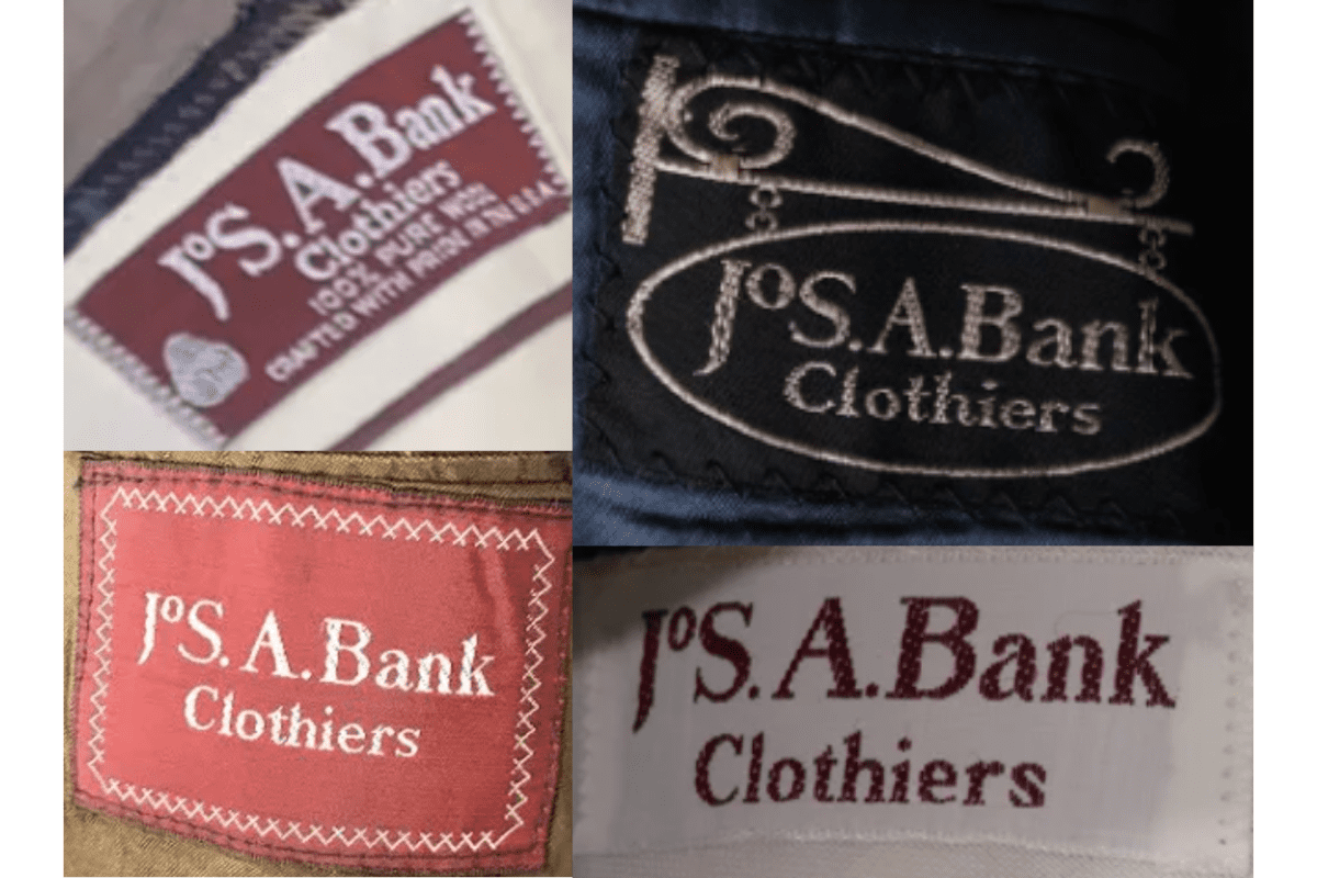 1970s vintage Jos. A. Bank tags label