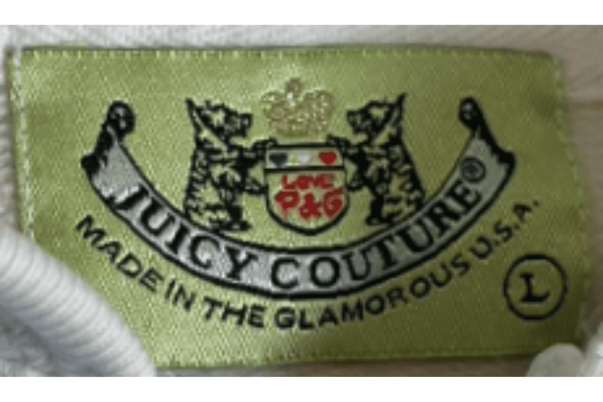 1990s vintage Juicy Couture tags label