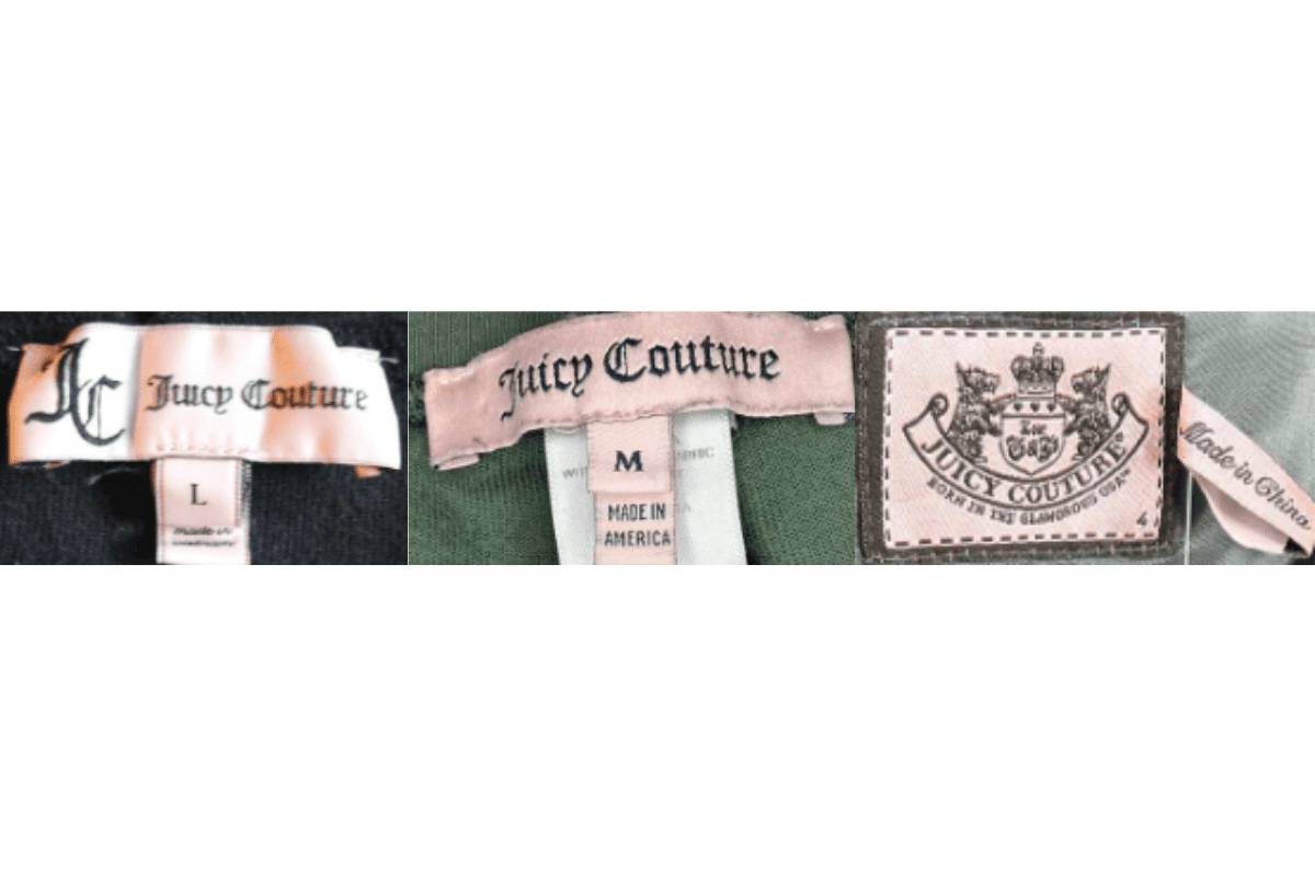 2010s vintage Juicy Couture tags label