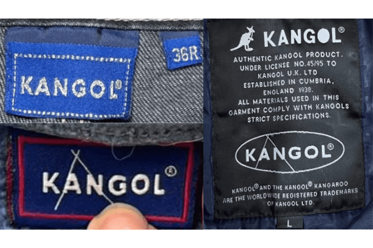 2000s vintage Kangol tags label