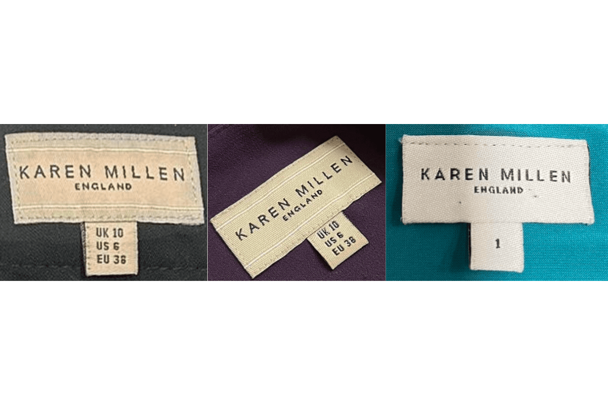 2000s vintage Karen Millen tags label