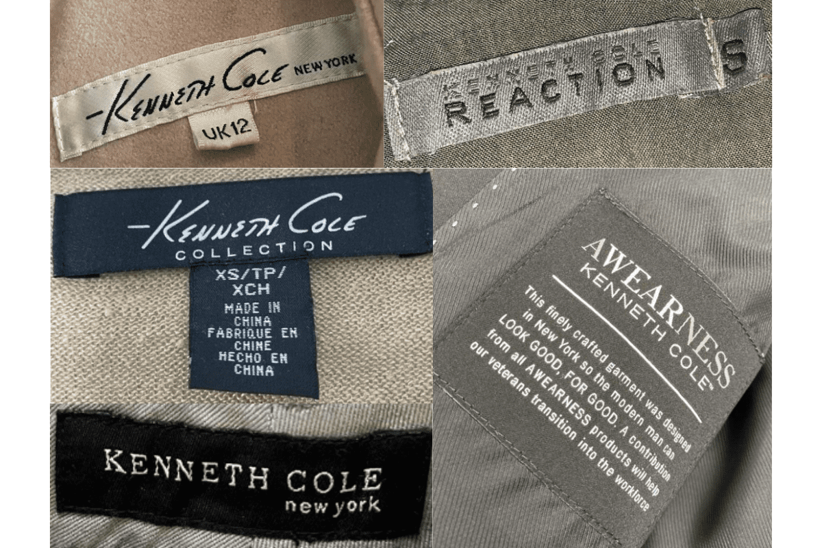 2010s vintage Kenneth Cole tags label
