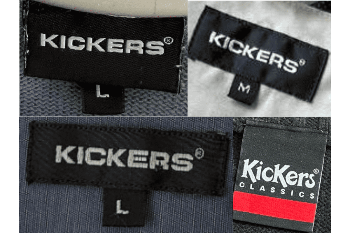 2000s vintage Kickers tags label