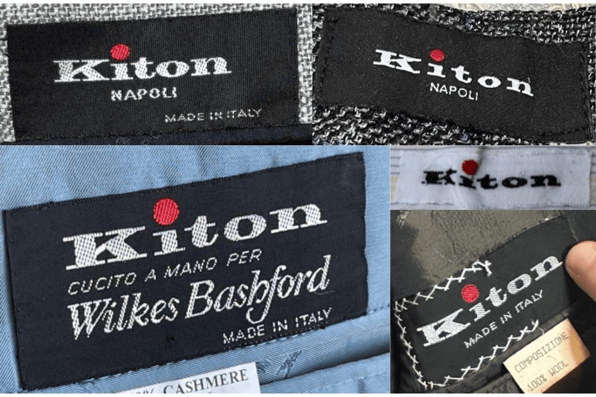 2000s vintage Kiton tags label