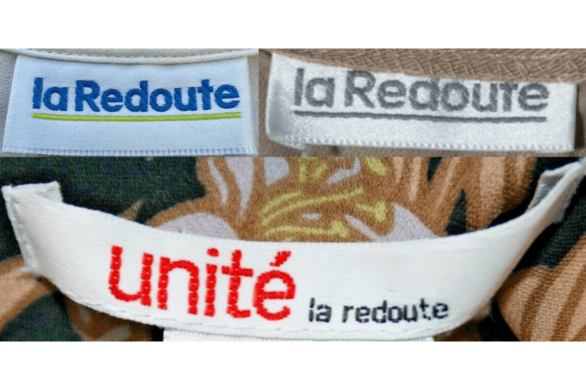 1990s vintage La Redoute tags label