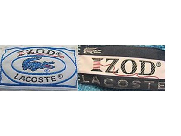 Pixelated Izod Crocodile label