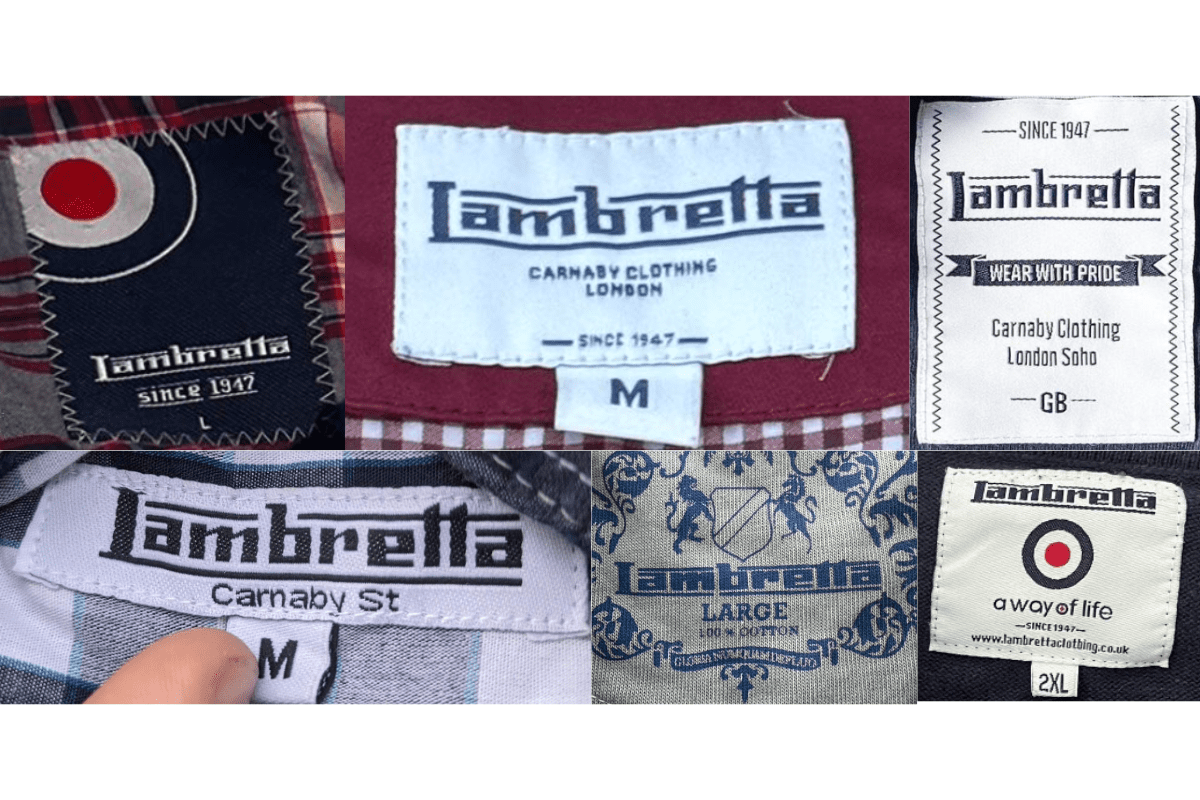 2010s vintage Lambretta tags label